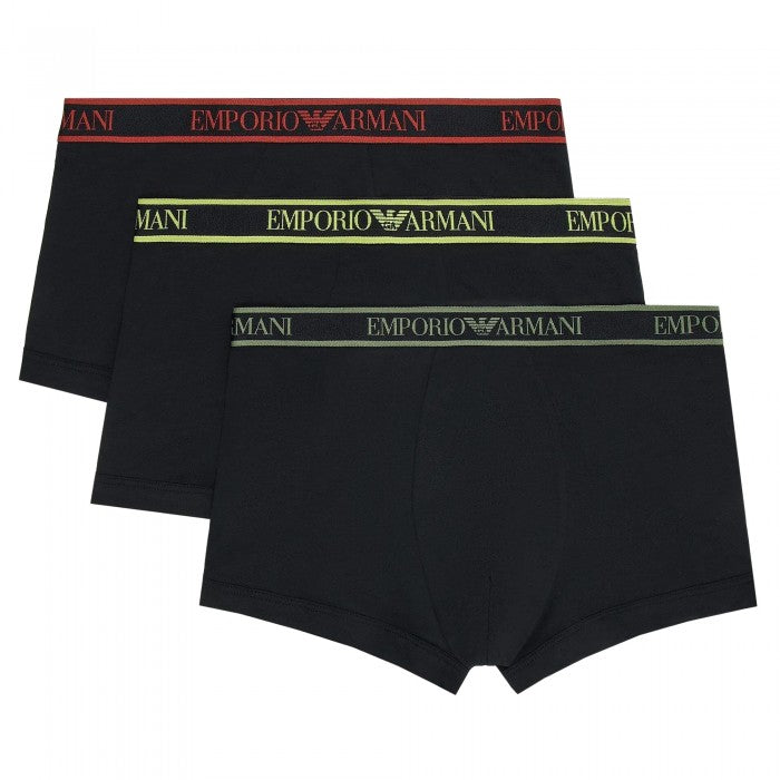 Front - Emporio Armani Mens Logo Boxer Shorts (Pack of 3)