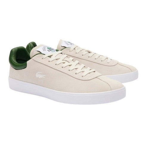 Front - Lacoste Mens Baseshot Leather Trainers