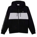 Front - Lacoste Mens Colour Block Full Zip Hoodie