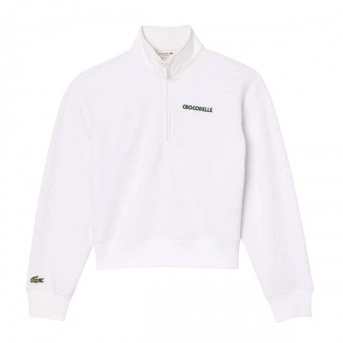 Front - Lacoste Womens/Ladies Quarter Zip Relaxed Fit Sweatshirt