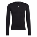 Front - Adidas Mens TechFit Long-Sleeved Training T-Shirt