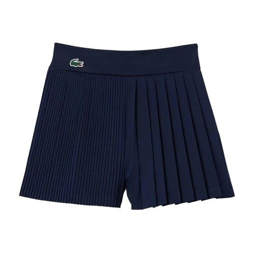 Front - Lacoste Womens/Ladies Lined Pleated Tennis Shorts