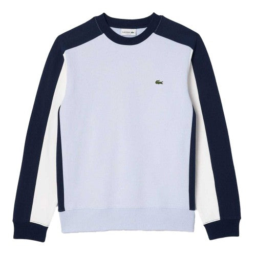 Front - Lacoste Mens Colour Block Crew Neck Sweatshirt