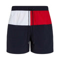 Front - Tommy Hilfiger Mens Flag Mid Length Swim Shorts