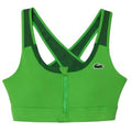 Front - Lacoste Womens/Ladies Colour Block Stretch Zipped Sport Bralette