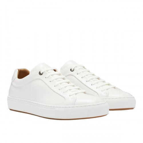 Front - Boss Mens Mirage Leather Tennis Trainers