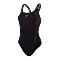 Front - Speedo Womens/Ladies Hyperboom Splice Muscleback One Piece Swimsuit