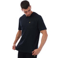 Front - Lyle & Scott Mens Stripe Textured T-Shirt