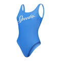 Front - Speedo Womens/Ladies Logo U-Back One Piece Swimsuit