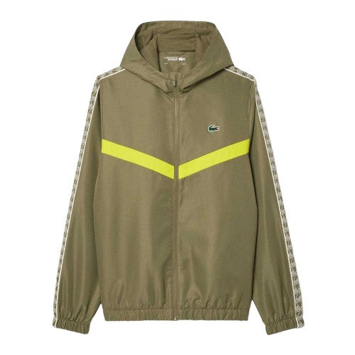 Front - Lacoste Mens Monogram Tennis Track Jacket