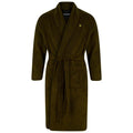 Front - Lyle & Scott Mens Logo Towelling Dressing Gown