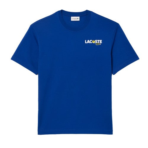 Front - Lacoste Mens Back Print Heavy Cotton T-Shirt