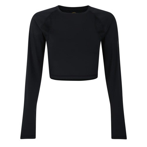 Front - Umbro Womens/Ladies Pro Training Long-Sleeved Crop Top
