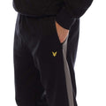 Front - Lyle & Scott Mens Fleece Colour Block Stitched Fly Detail Jogging Bottoms