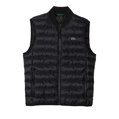 Front - Lacoste Mens Water Repellent Padded Gilet