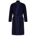 Front - Lyle & Scott Mens Text Jacquard Dressing Gown