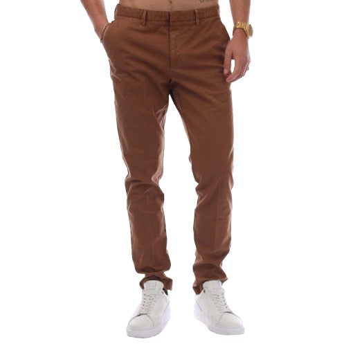 Front - Boss Mens Logo Slim Trousers