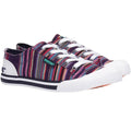 Front - Rocket Dog Womens/Ladies Jazzin Aloe Stripe Trainers