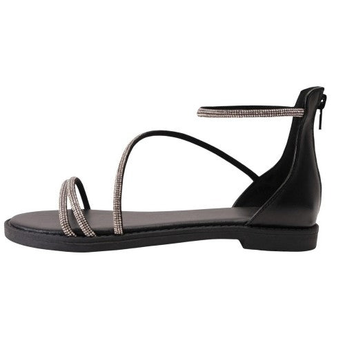 Front - Where´s That From Womens/Ladies Gladiator Sparkling Flat Sandals