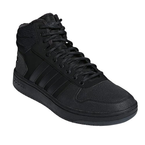 Front - Adidas Mens Hoops 2.0 Mid Cut Trainers