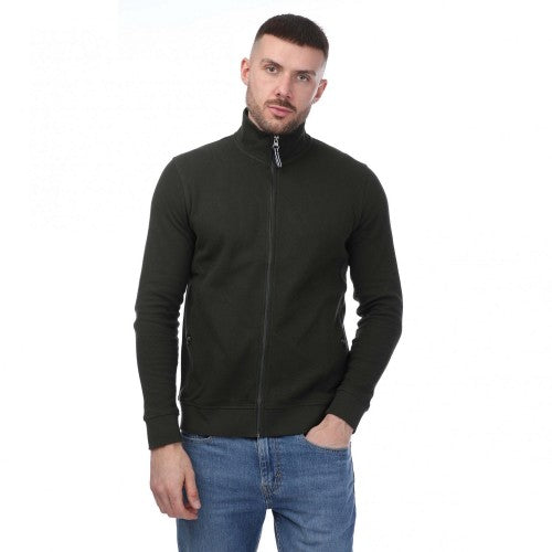 Front - Mercery Mens Amonwoods Waffle Full Zip Sweatshirt