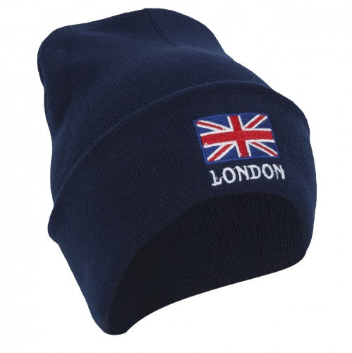 Front - London England Unisex Knitted Hat