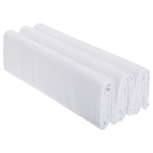 Front - Mens Plain 100% Cotton Handkerchiefs (Pack Of 3)