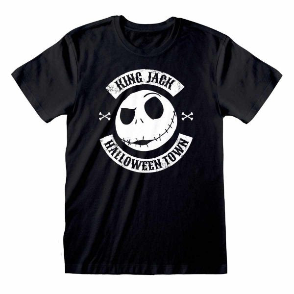 Front - Nightmare Before Christmas Unisex Adult Jack Skellington Crest T-Shirt