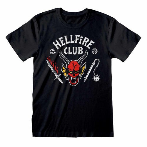Front - Stranger Things Unisex Adult Hellfire Club Logo T-Shirt