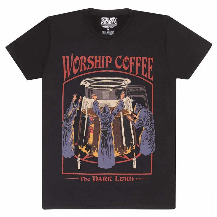 Front - Steven Rhodes Unisex Adult Worship Coffee T-Shirt