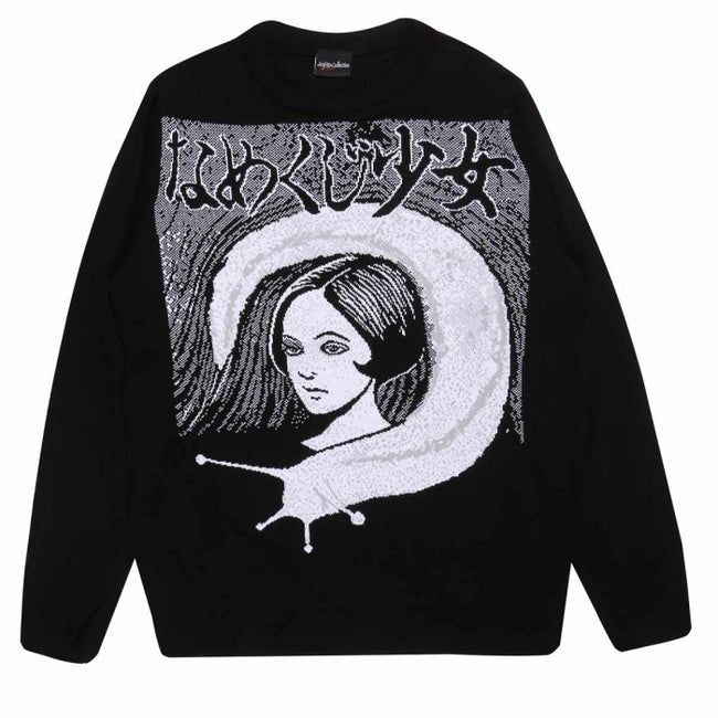 Front - Junji-Ito Unisex Adult Slug Girl Knitted Jumper