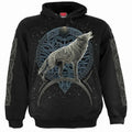 Front - Spiral Direct Unisex Adult Celtic Wolf Hoodie