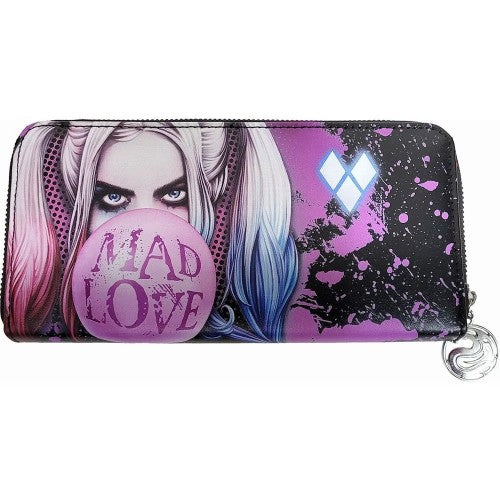 Front - Spiral Direct Mad Love Harley Quinn Clutch Bag