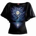 Front - Spiral Direct Womens/Ladies Witchcraft Boat Neck Batwing Sleeve T-Shirt