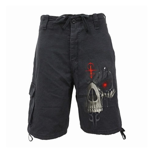 Front - Spiral Direct Unisex Adult Dark Death Cargo Shorts