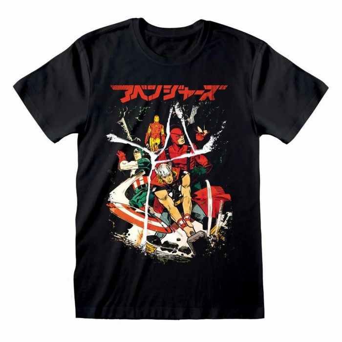 Front - Avengers Unisex Adult Corruption T-Shirt