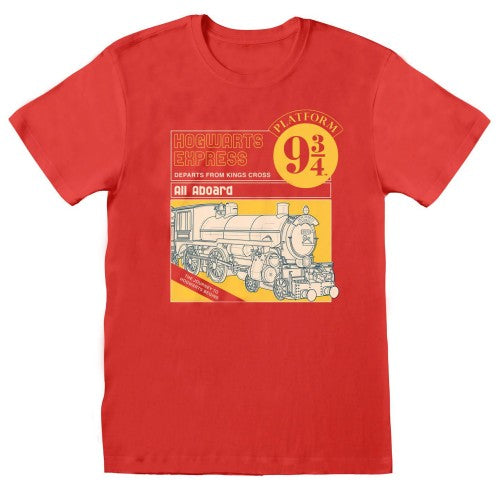Front - Harry Potter Unisex Adult Manual Cover Hogwarts Express T-Shirt