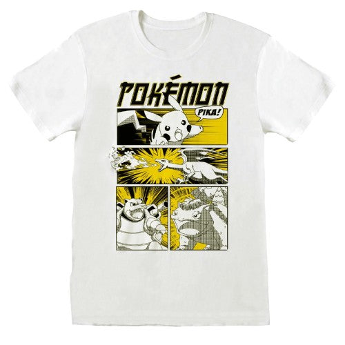 Front - Pokemon Unisex Adult Anime Style Cover T-Shirt