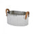 Front - Hill Interiors Leather Handled Fluted Champagne Bucket