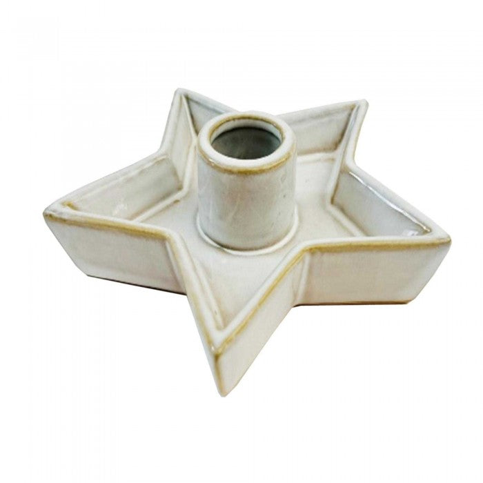 Front - Hill Interiors Ceramic Star Candle Holder