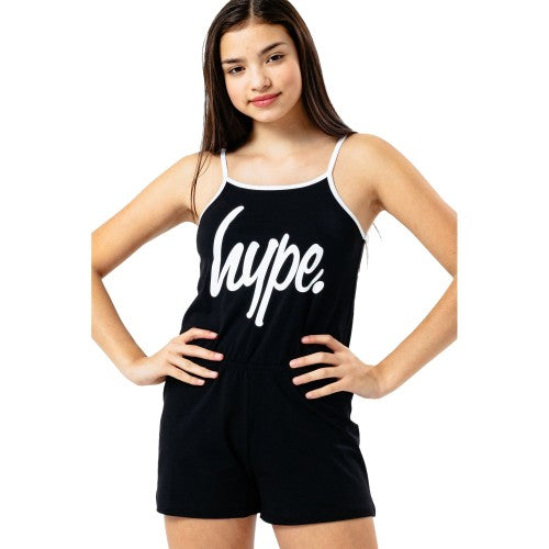 Front - Hype Girls Script Strappy Playsuit