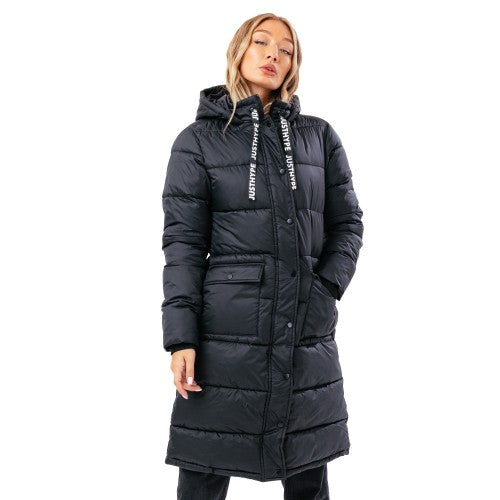 Front - Hype Womens/Ladies Longline Parka Jacket
