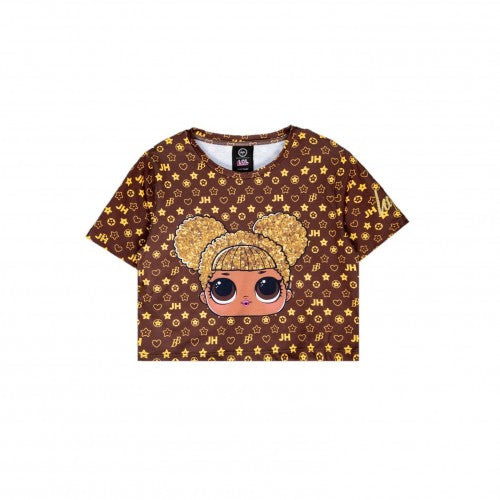 Front - Hype Girls Queen Bee LOL Surprise Crop T-Shirt