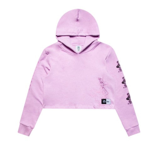 Front - Hype Girls Sylvester Space Jam Cropped Pullover Hoodie