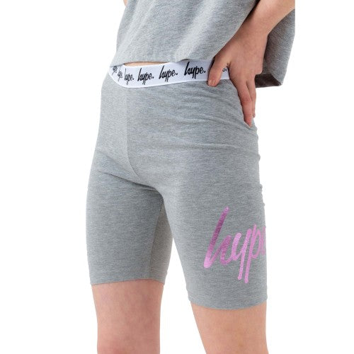 Front - Hype Girls Princess Script Cycling Shorts