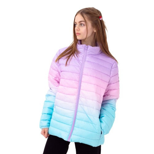 Front - Hype Girls Mykonos Fade Lightweight Padded Jacket