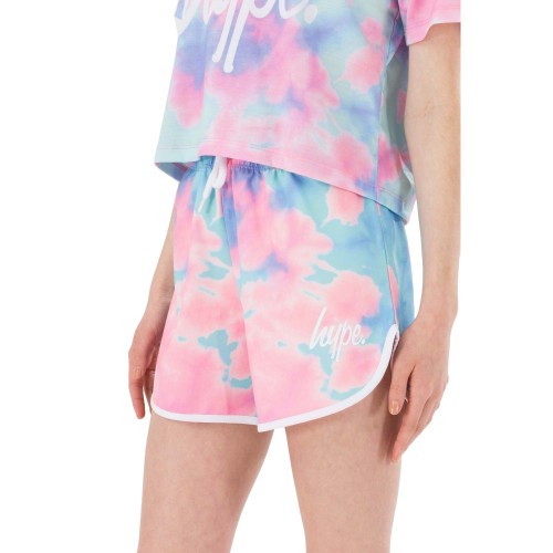 Front - Hype Girls Dream Smudge Script Casual Shorts