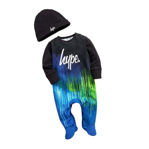 Front - Hype Baby Drips Sleepsuit