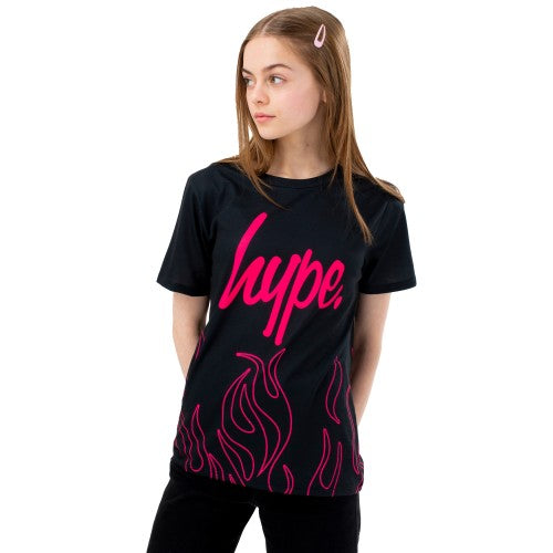 Front - Hype Girls Groovey Flames T-Shirt