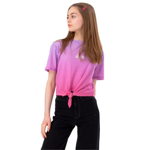 Front - Hype Girls Scribble Cropped T-Shirt